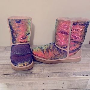 Rose Gold/Multi Color Sequin Ugg Boots